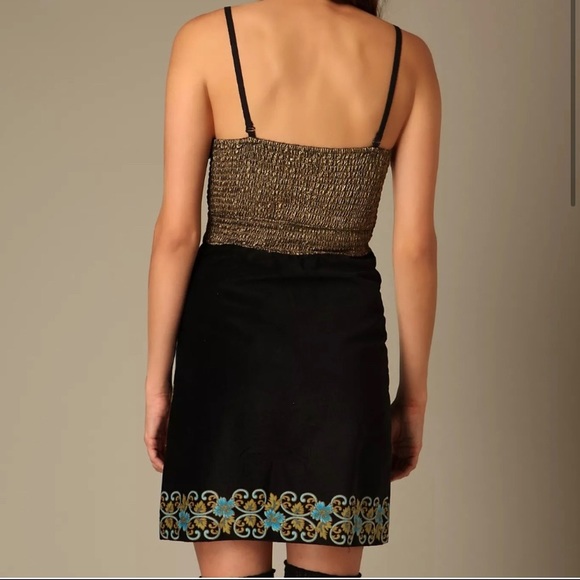 Free People Lost In Paradise Floral Velvet Mini Dress - Picture 7 of 16